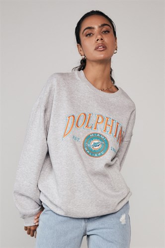 Mad Girls Printed Gray Sweatshirt Mg1210 