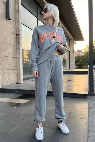 Mad Girls Gray Tracksuit MG944