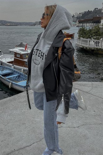Mad Girls Gri Kadın Sweatshirt MG923