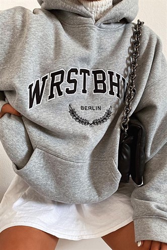 Mad Girls Gri Kadın Sweatshirt MG923