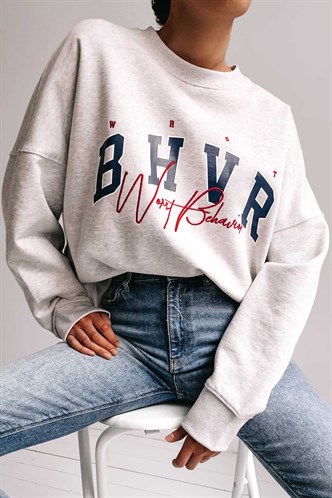 Mad Girls Gray Sweatshirt MG813