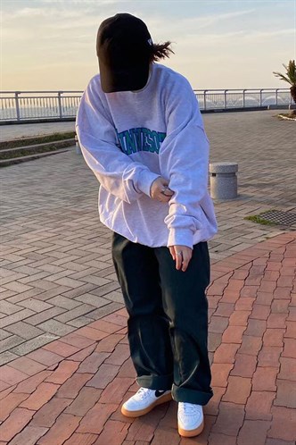 Mad Girls Gri Sweatshirt MG1268