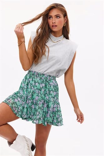 Mad Girls Gray Sleeveless T-Shirt MG900