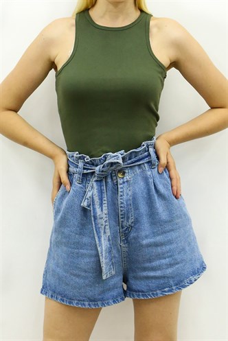 Mad Girls Haki Crop Top MG361
