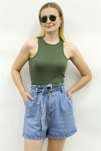 Mad Girls Haki Crop Top MG361