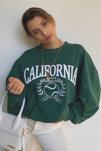 Mad Girls Haki Sweatshirt MG1112