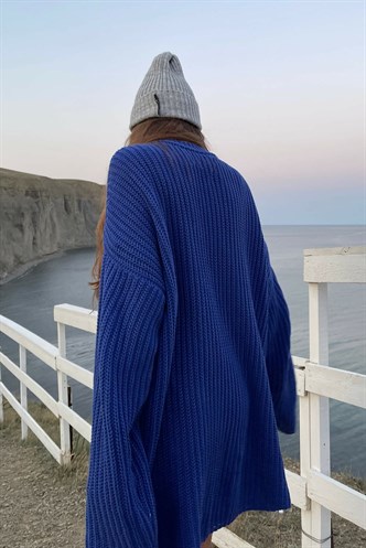 Mad Girls İndigo Oversize Kazak MG1297