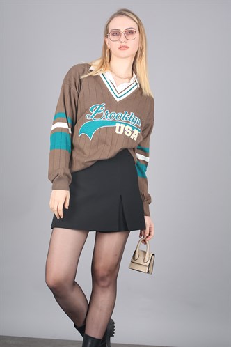 Mad Girls Brown Sweater MG1279