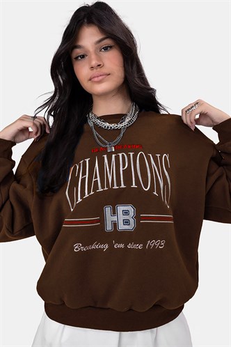 Mad Girls Brown Sweatshirt MG930