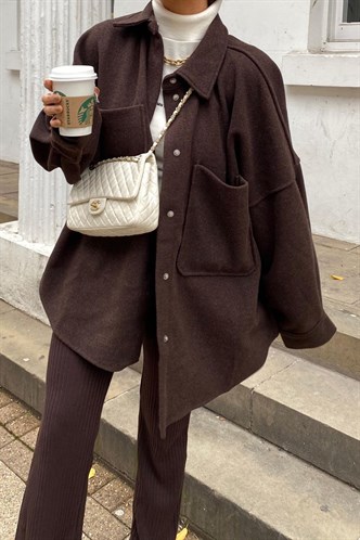 Brown Oversize Overshirt MG1281