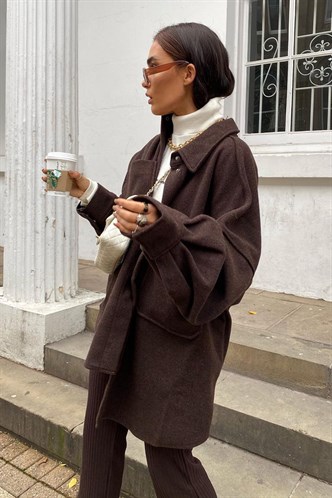 Brown Oversize Overshirt MG1281