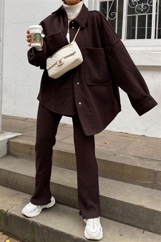 Brown Oversize Overshirt MG1281