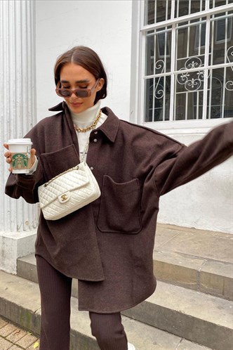 Brown Oversize Overshirt MG1281