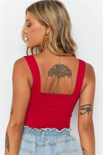 Mad Girls Red Crop Top MG1010