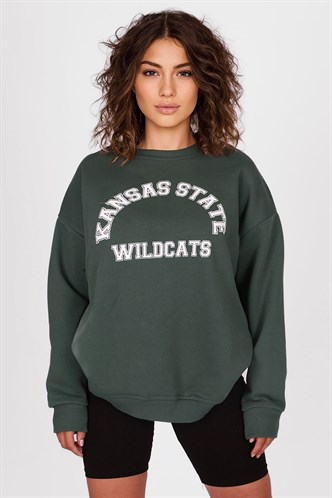 Mad Girls Dark Green Sweatshirt MG1217