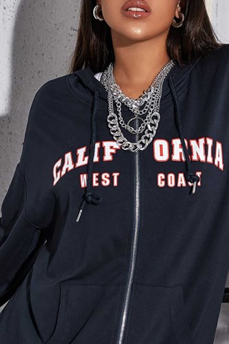 Mad Girls Ultramarine Printed Sweatshirt MG804
