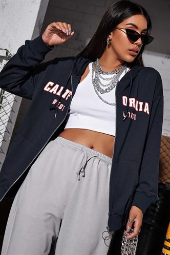 Mad Girls Ultramarine Printed Sweatshirt MG804