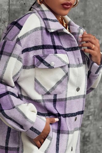 Mad Girls Black Oversize Women Lumberjack Shirt MG042
