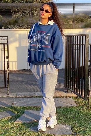 Mad Girls Blue Sweatshirt MG930