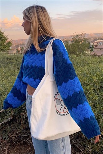 Mad Girls Blue Sweater MG1205