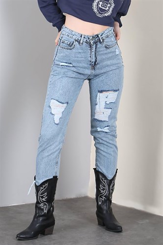 Mad Girls Mavi Yırtık Jean MG1150
