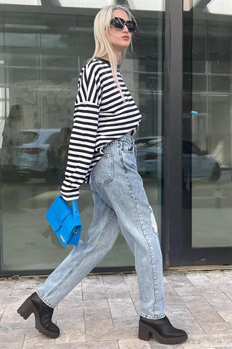 Mad Girls Blue Palazzo Jeans Mg1156