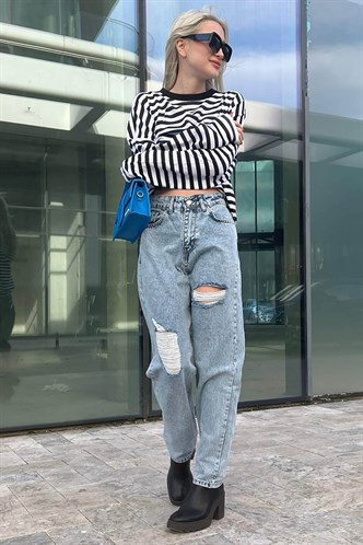 Mad Girls Blue Palazzo Jeans Mg1156