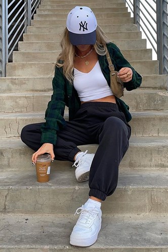 Mad Girls Oversize Black Sweatpants MG290