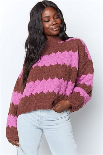 Mad Girls Pink Sweater MG1205