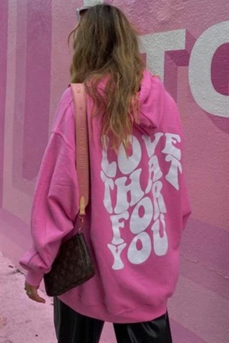 Mad Girls Back Printed Smoke Gray Sweatshirt MG1220