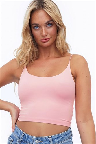 Mad Girls Soft Pink Crop Top MG965