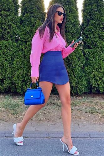 Mad Girls Saks Kısa Etek MG1439