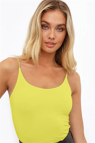 Mad Girls Yellow Crop Top MG965