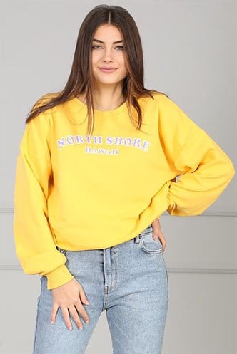 Mad Girls Sarı Sweatshirt MG823