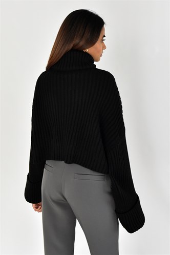 Mad Girls Black Turtleneck Sweater MG1402