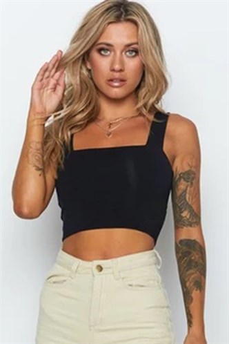 Mad Girls Siyah Crop MG1010