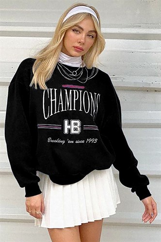 Mad Girls Black Sweatshirt MG930