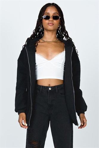 Mad Girls Black Hoodie Sweatshirt Mg1223