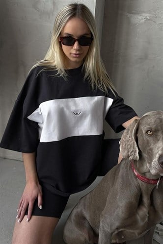 Mad Girls Embroidered Black T-shirt MG1421