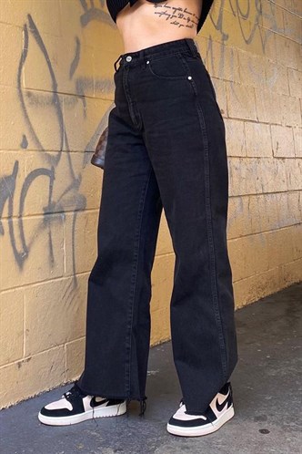 Mad Girls Siyah Palazzo Jean Mg1189