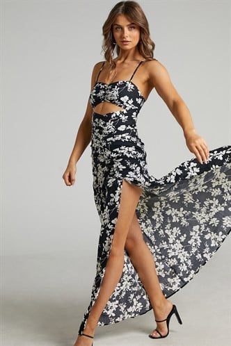 Mad Girls Desgined Black Long Dress MG1420