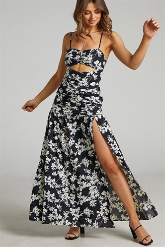 Mad Girls Desgined Black Long Dress MG1420