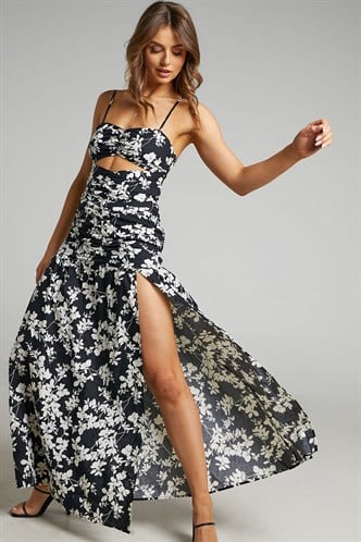 Mad Girls Desgined Black Long Dress MG1420
