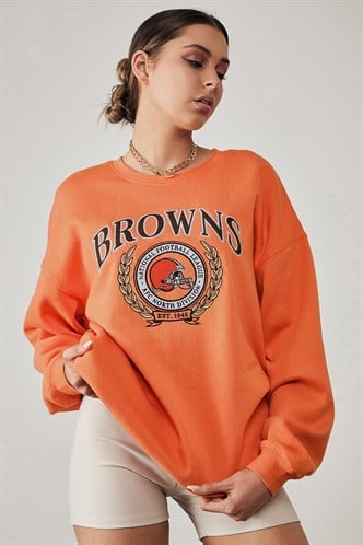 Mad Girls Turuncu Baskılı Kadın Sweatshirt MG1210