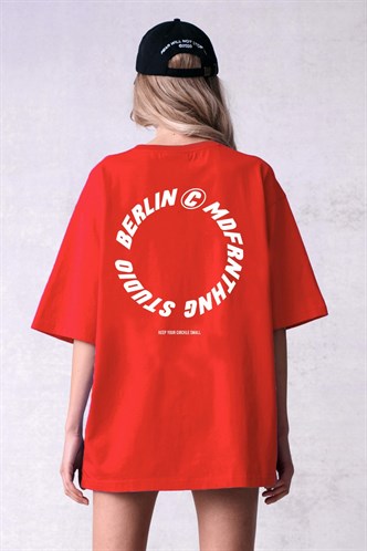 Mad Girls Unisex Printed Orange T-shirt Mg1197