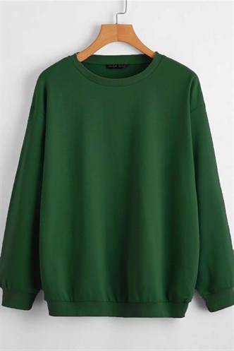 Mad Girls Green Basic Sweatshirt MG806