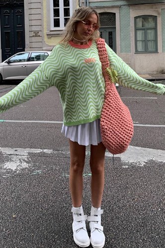 Mad Girls Color Block Sweater MG1251