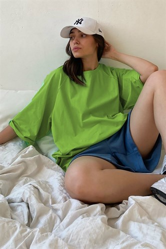 Mad Girls Oversize Green T-shirt MG1354