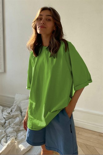 Mad Girls Oversize Green T-shirt MG1354