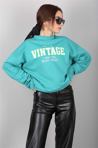 Mad Girls Green Sweatshirt MG970